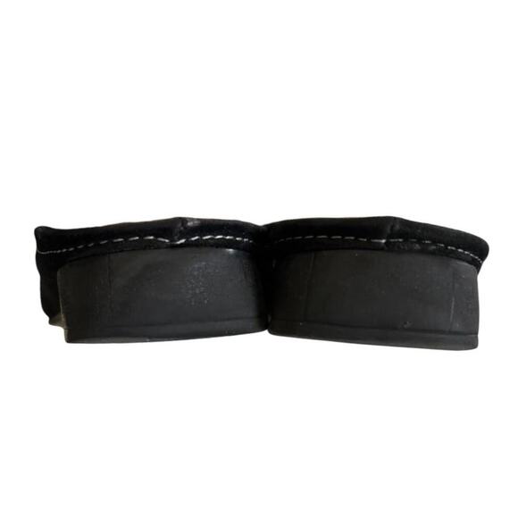 Y2K BLACK SUEDE TASSEL BCBG‎ SLIDES MULES SIZE 7. - Picture 7 of 7